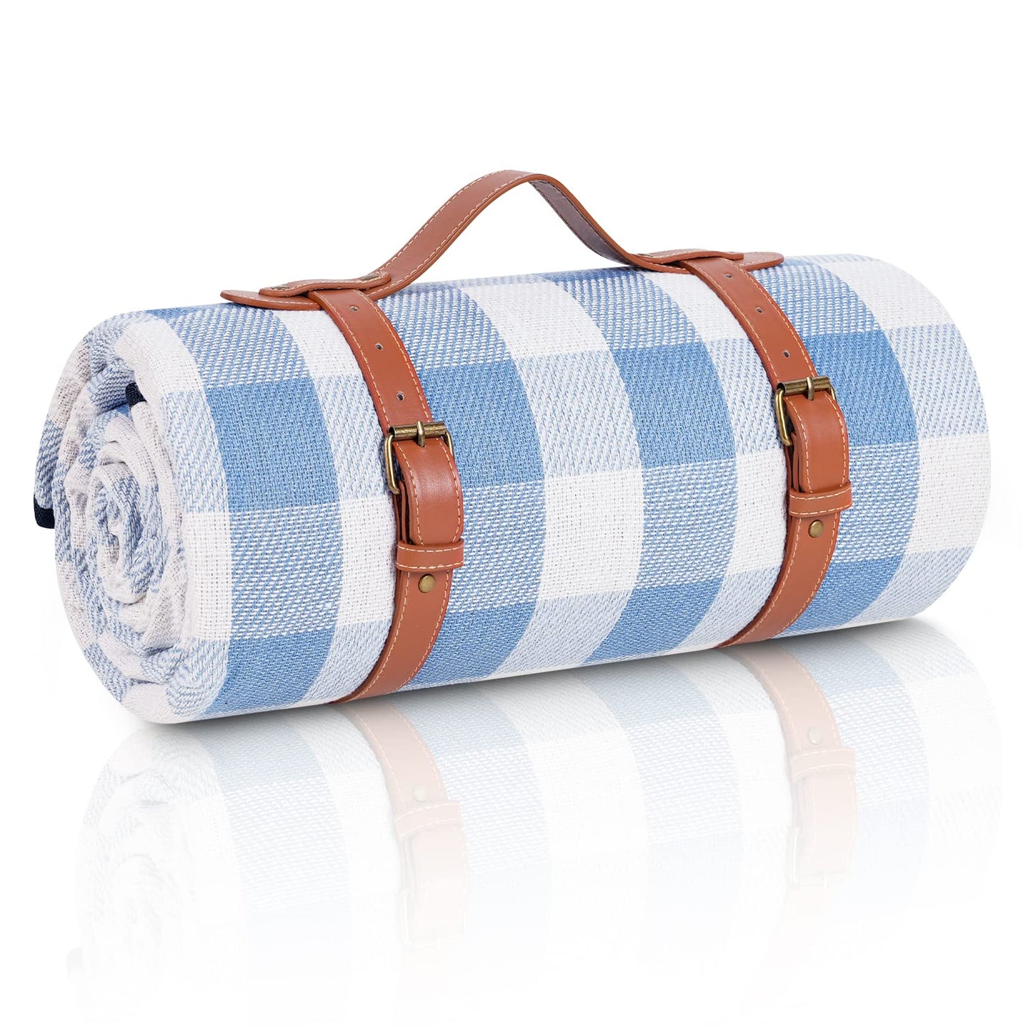 80”x 80” Picnic Blanket Extra Large, Waterproof and Foldable Beach Blanket, 3-Layer Outdoor Blanket for 6 to 8 Adults, for Camping, Park, Beach, Grass, Indoors…