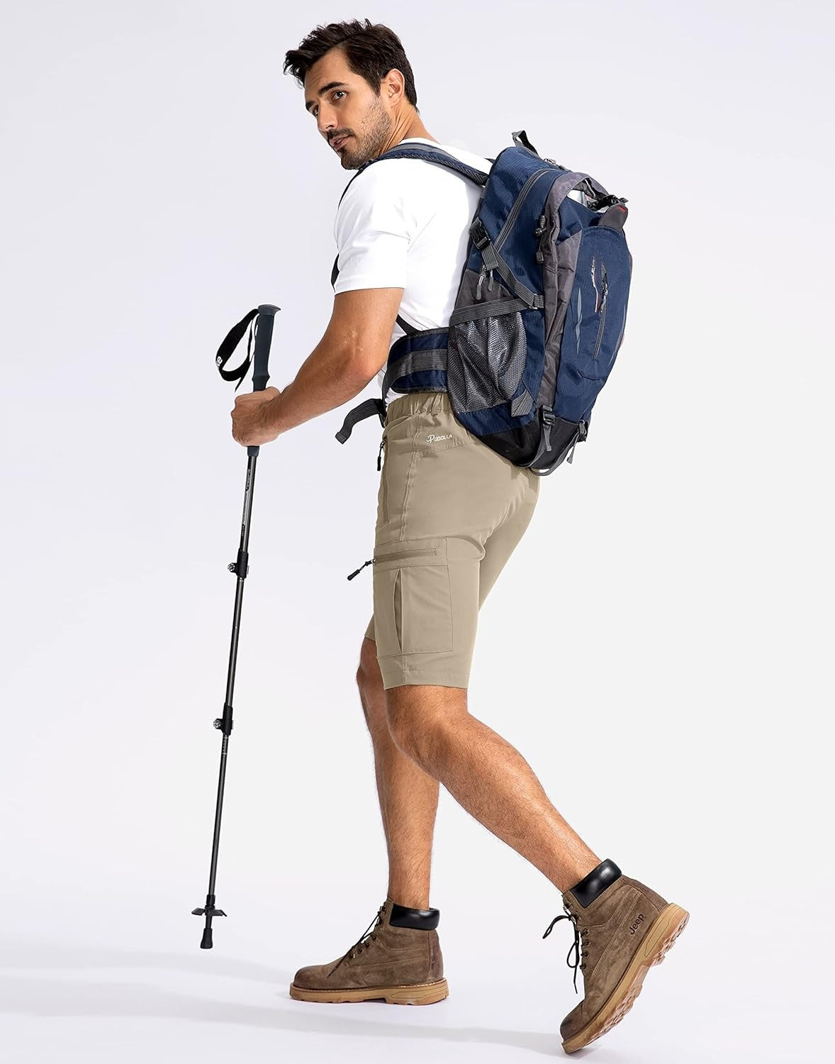 Men's Hiking Cargo Shorts 9"/7"/11" Lightweight Outdoor Shorts for Men Trip Golf Camping Casual with 5 Zipper Pockets