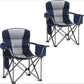 Heavy Duty Camping Chair 500LBS Capacity, Oversized Folding Chair for Heavy People, Padded Portable Outdoor Chair with Cooler Bag & Cup Holder for Camping, Fishing, Beach