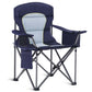 Heavy Duty Camping Chair 500LBS Capacity, Oversized Folding Chair for Heavy People, Padded Portable Outdoor Chair with Cooler Bag & Cup Holder for Camping, Fishing, Beach