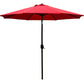 9' Patio Umbrella Outdoor Table Umbrella with 8 Sturdy Ribs (Tan)