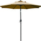 9' Patio Umbrella Outdoor Table Umbrella with 8 Sturdy Ribs (Tan)