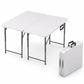 6 Feet Foldable Table with Built in Handle & Steel Legs | 6FT Heavy Duty Folding Portable | Perfect for Party, Dining, Wedding, Events, Picnic Indoor, Outdoor, Camping, Utility, Folding - 6 Foot