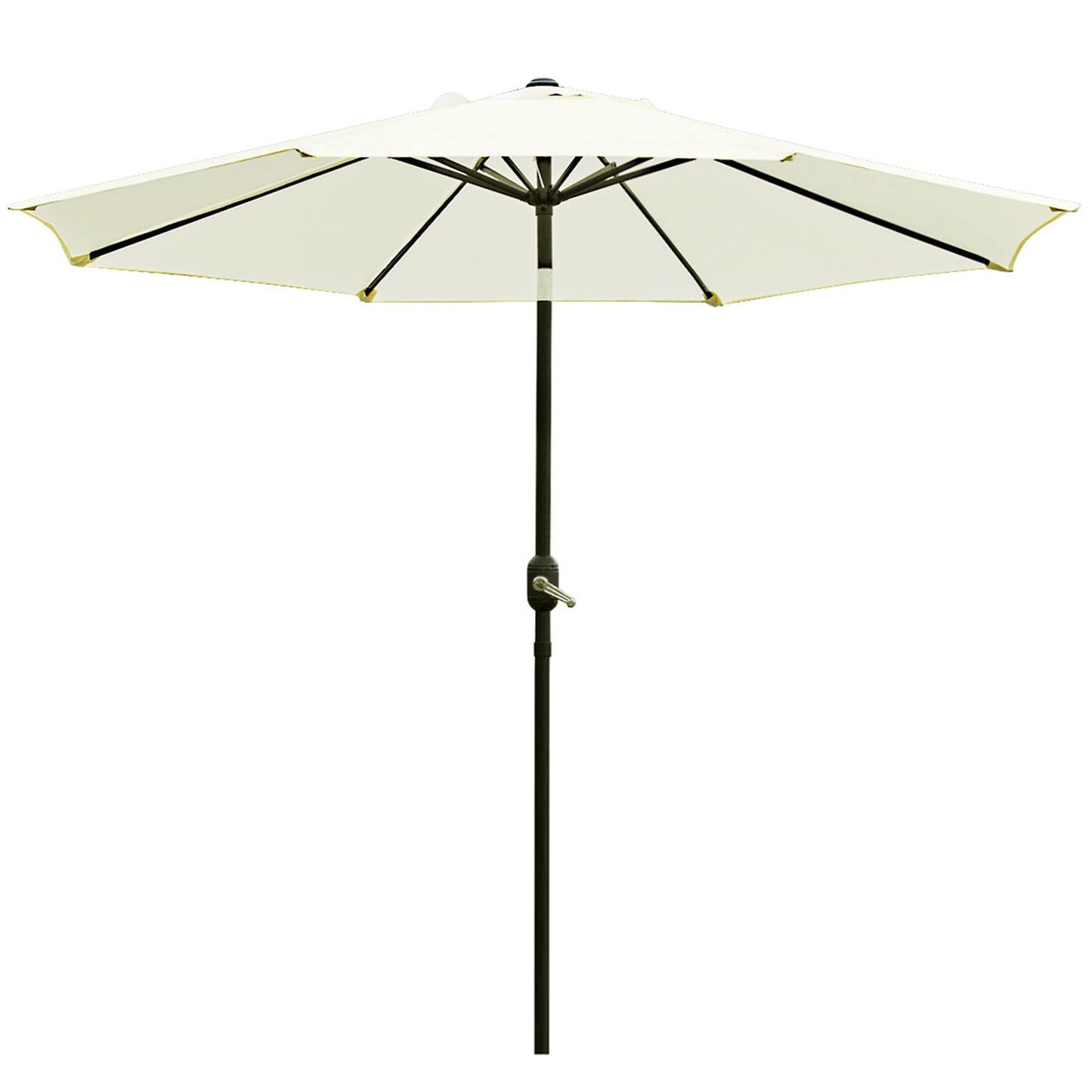 9' Patio Umbrella Outdoor Table Umbrella with 8 Sturdy Ribs (Tan)