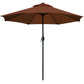 9' Patio Umbrella Outdoor Table Umbrella with 8 Sturdy Ribs (Tan)