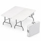 6 Feet Foldable Table with Built in Handle & Steel Legs | 6FT Heavy Duty Folding Portable | Perfect for Party, Dining, Wedding, Events, Picnic Indoor, Outdoor, Camping, Utility, Folding - 6 Foot