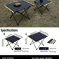 Ultralight Compact Camping Folding Table with Carry Bag (Black - S)