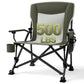 Oversized Folding Camping Chair, for Adults Heavy Duty Lawn Chair with Side Pockets, Portable Collapsible Quad Chair for Outside, Support Up to 500lbs, Grey