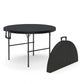 6 Feet Foldable Table with Built in Handle & Steel Legs | 6FT Heavy Duty Folding Portable | Perfect for Party, Dining, Wedding, Events, Picnic Indoor, Outdoor, Camping, Utility, Folding - 6 Foot