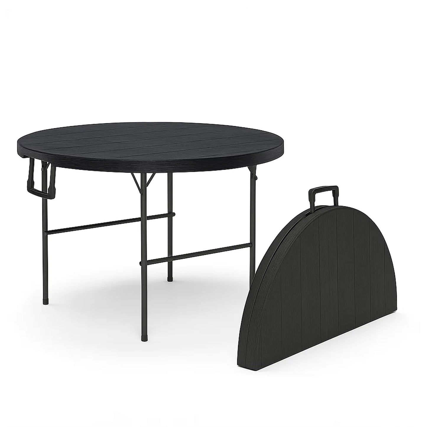 6 Feet Foldable Table with Built in Handle & Steel Legs | 6FT Heavy Duty Folding Portable | Perfect for Party, Dining, Wedding, Events, Picnic Indoor, Outdoor, Camping, Utility, Folding - 6 Foot