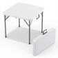 6 Feet Foldable Table with Built in Handle & Steel Legs | 6FT Heavy Duty Folding Portable | Perfect for Party, Dining, Wedding, Events, Picnic Indoor, Outdoor, Camping, Utility, Folding - 6 Foot