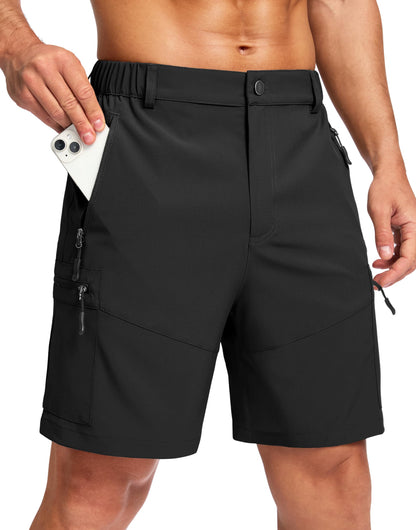 Men's Hiking Cargo Shorts 9"/7"/11" Lightweight Outdoor Shorts for Men Trip Golf Camping Casual with 5 Zipper Pockets