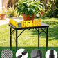 2Ft Small Folding Table with Carry Handle, Camping Table Adjustable Height 10.6–22 in, Black Metal Mesh, Portable & Compact for Outdoor/Indoor,Grill Table, 23.6×15.8 in, 4 lb, 66 lb Capacity