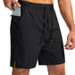 Soothfeel Men's Running Shorts with Zipper Pockets 9"/ 7"/ 5" Quick Dry Eight Basketball Gym Workout Athletic Shorts