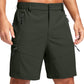 Men's Hiking Cargo Shorts 9"/7"/11" Lightweight Outdoor Shorts for Men Trip Golf Camping Casual with 5 Zipper Pockets