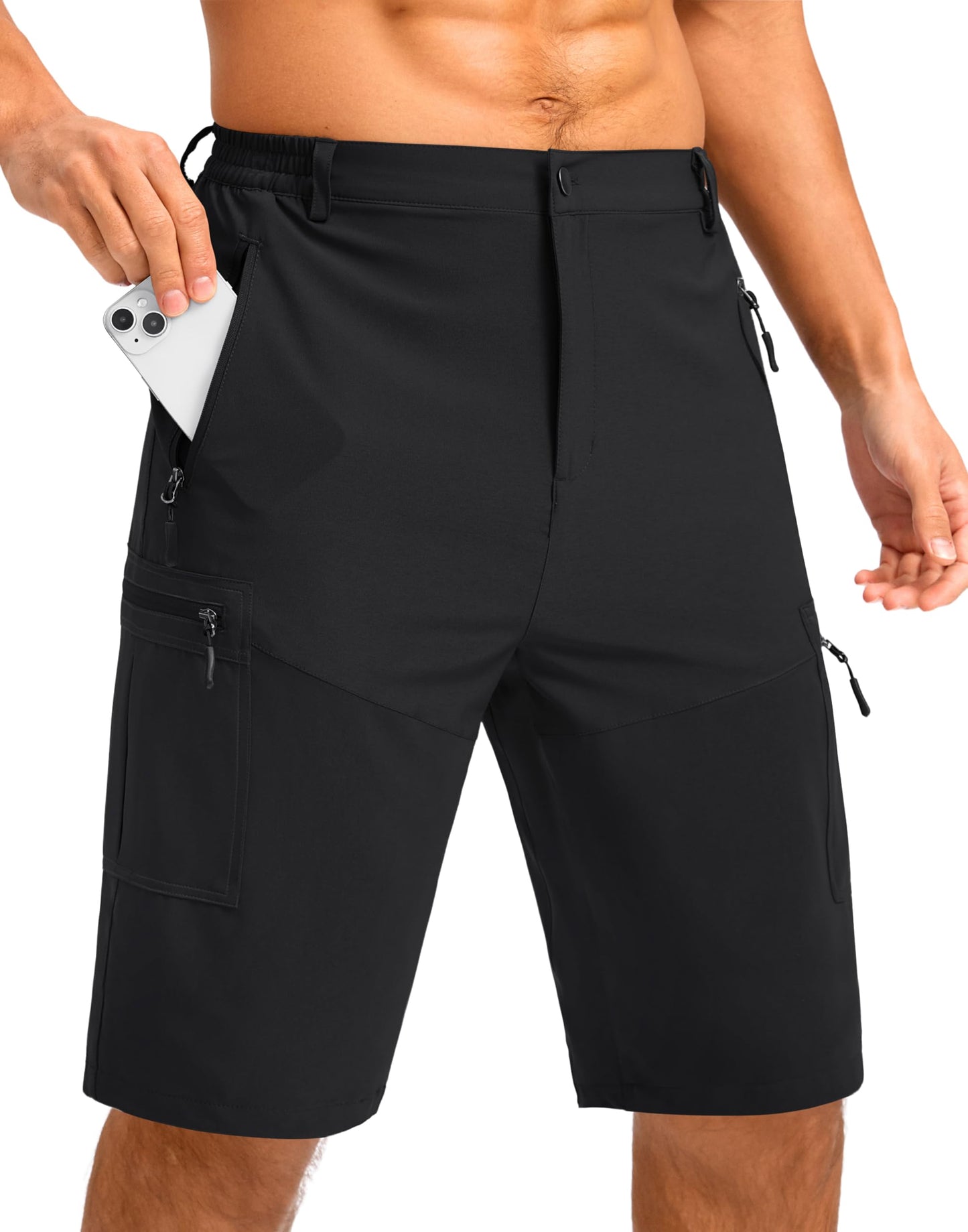 Men's Hiking Cargo Shorts 9"/7"/11" Lightweight Outdoor Shorts for Men Trip Golf Camping Casual with 5 Zipper Pockets
