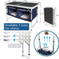 Outdoor Folding Table Aluminum Lightweight Height Adjustable with Storage Organizer for BBQ, Party, Camping