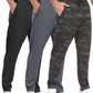 3 Pack Mens Athletic Sweatpants with Zipper Pockets,Workout Gym Joggers Pants for Men Running Jogging Pants