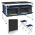 Outdoor Folding Table Aluminum Lightweight Height Adjustable with Storage Organizer for BBQ, Party, Camping