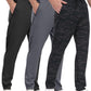 3 Pack Mens Athletic Sweatpants with Zipper Pockets,Workout Gym Joggers Pants for Men Running Jogging Pants