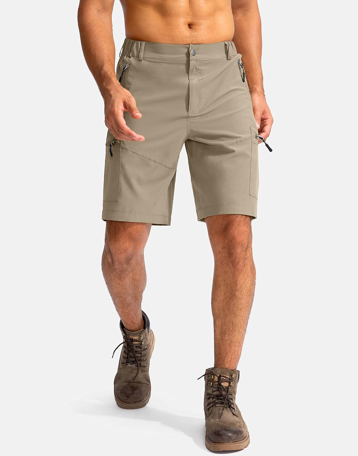 Men's Hiking Cargo Shorts 9"/7"/11" Lightweight Outdoor Shorts for Men Trip Golf Camping Casual with 5 Zipper Pockets