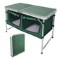 Outdoor Folding Table Aluminum Lightweight Height Adjustable with Storage Organizer for BBQ, Party, Camping