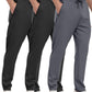 3 Pack Mens Athletic Sweatpants with Zipper Pockets,Workout Gym Joggers Pants for Men Running Jogging Pants