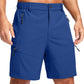 Men's Hiking Cargo Shorts 9"/7"/11" Lightweight Outdoor Shorts for Men Trip Golf Camping Casual with 5 Zipper Pockets