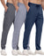 3 Pack Mens Athletic Sweatpants with Zipper Pockets,Workout Gym Joggers Pants for Men Running Jogging Pants