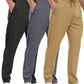 3 Pack Mens Athletic Sweatpants with Zipper Pockets,Workout Gym Joggers Pants for Men Running Jogging Pants