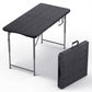 6 Feet Foldable Table with Built in Handle & Steel Legs | 6FT Heavy Duty Folding Portable | Perfect for Party, Dining, Wedding, Events, Picnic Indoor, Outdoor, Camping, Utility, Folding - 6 Foot