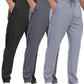 3 Pack Mens Athletic Sweatpants with Zipper Pockets,Workout Gym Joggers Pants for Men Running Jogging Pants