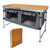 Outdoor Folding Table Aluminum Lightweight Height Adjustable with Storage Organizer for BBQ, Party, Camping