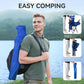 2 Pack Outdoor Camping Chairs Folding/Foldable/Portable with Cooler Pouch, Mesh Backrest and Cup Holder Pocket (Blue, 2 Pack)