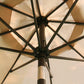 9' Patio Umbrella Outdoor Table Umbrella with 8 Sturdy Ribs (Tan)