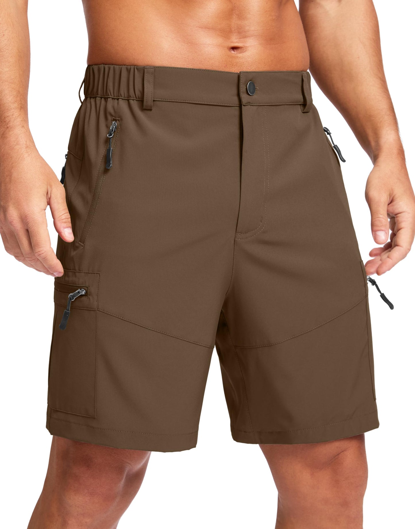 Men's Hiking Cargo Shorts 9"/7"/11" Lightweight Outdoor Shorts for Men Trip Golf Camping Casual with 5 Zipper Pockets