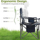 Heavy Duty Camping Chair 500LBS Capacity, Oversized Folding Chair for Heavy People, Padded Portable Outdoor Chair with Cooler Bag & Cup Holder for Camping, Fishing, Beach