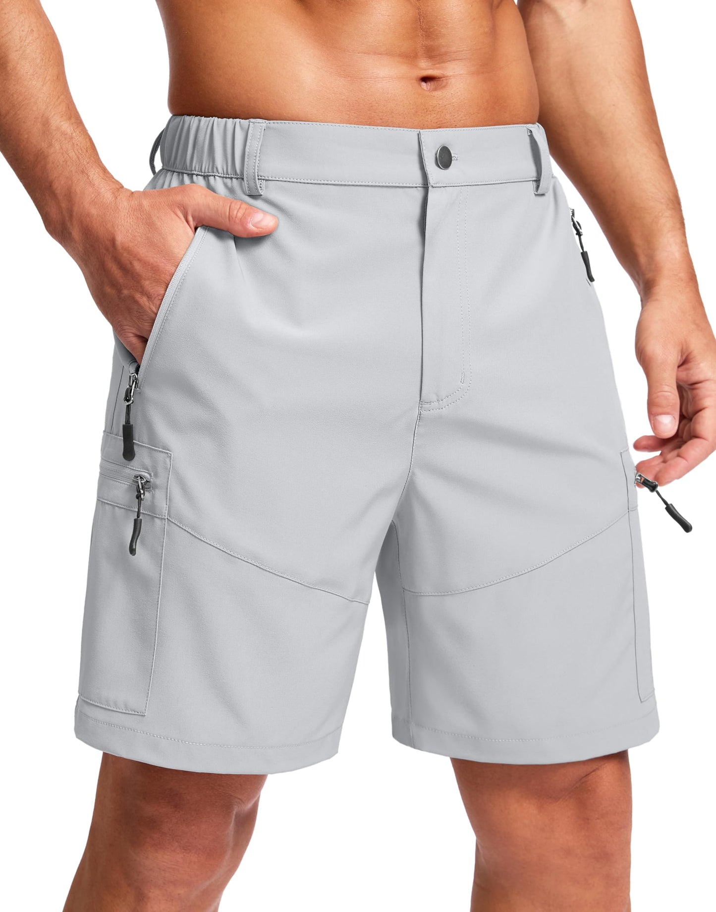 Men's Hiking Cargo Shorts 9"/7"/11" Lightweight Outdoor Shorts for Men Trip Golf Camping Casual with 5 Zipper Pockets