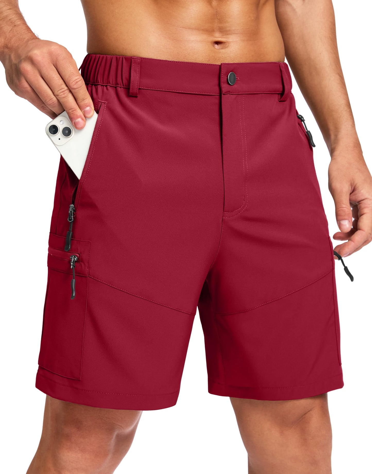 Men's Hiking Cargo Shorts 9"/7"/11" Lightweight Outdoor Shorts for Men Trip Golf Camping Casual with 5 Zipper Pockets