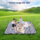 80”x 80” Picnic Blanket Extra Large, Waterproof and Foldable Beach Blanket, 3-Layer Outdoor Blanket for 6 to 8 Adults, for Camping, Park, Beach, Grass, Indoors…
