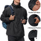 Men Lightweight Waterproof Rain Jacket Hooded Windbreaker Packable Outdoor Coat for Golf Running Hiking Travel