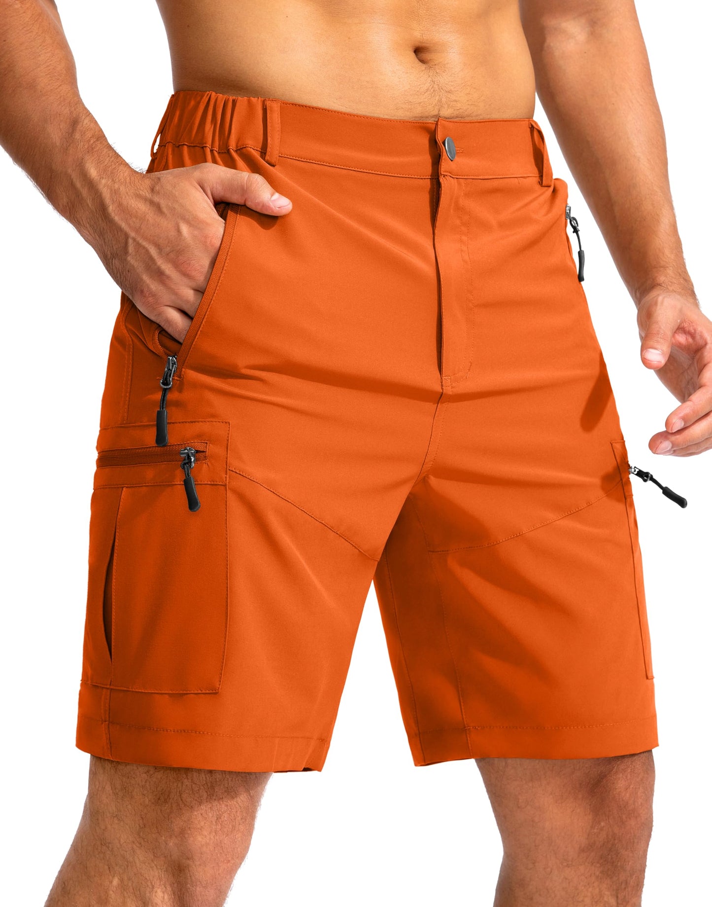 Men's Hiking Cargo Shorts 9"/7"/11" Lightweight Outdoor Shorts for Men Trip Golf Camping Casual with 5 Zipper Pockets