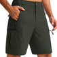 Men's Hiking Cargo Shorts 9"/7"/11" Lightweight Outdoor Shorts for Men Trip Golf Camping Casual with 5 Zipper Pockets