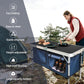 Outdoor Folding Table Aluminum Lightweight Height Adjustable with Storage Organizer for BBQ, Party, Camping