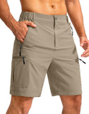 Men's Hiking Cargo Shorts 9"/7"/11" Lightweight Outdoor Shorts for Men Trip Golf Camping Casual with 5 Zipper Pockets