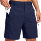 Men's Hiking Cargo Shorts 9"/7"/11" Lightweight Outdoor Shorts for Men Trip Golf Camping Casual with 5 Zipper Pockets
