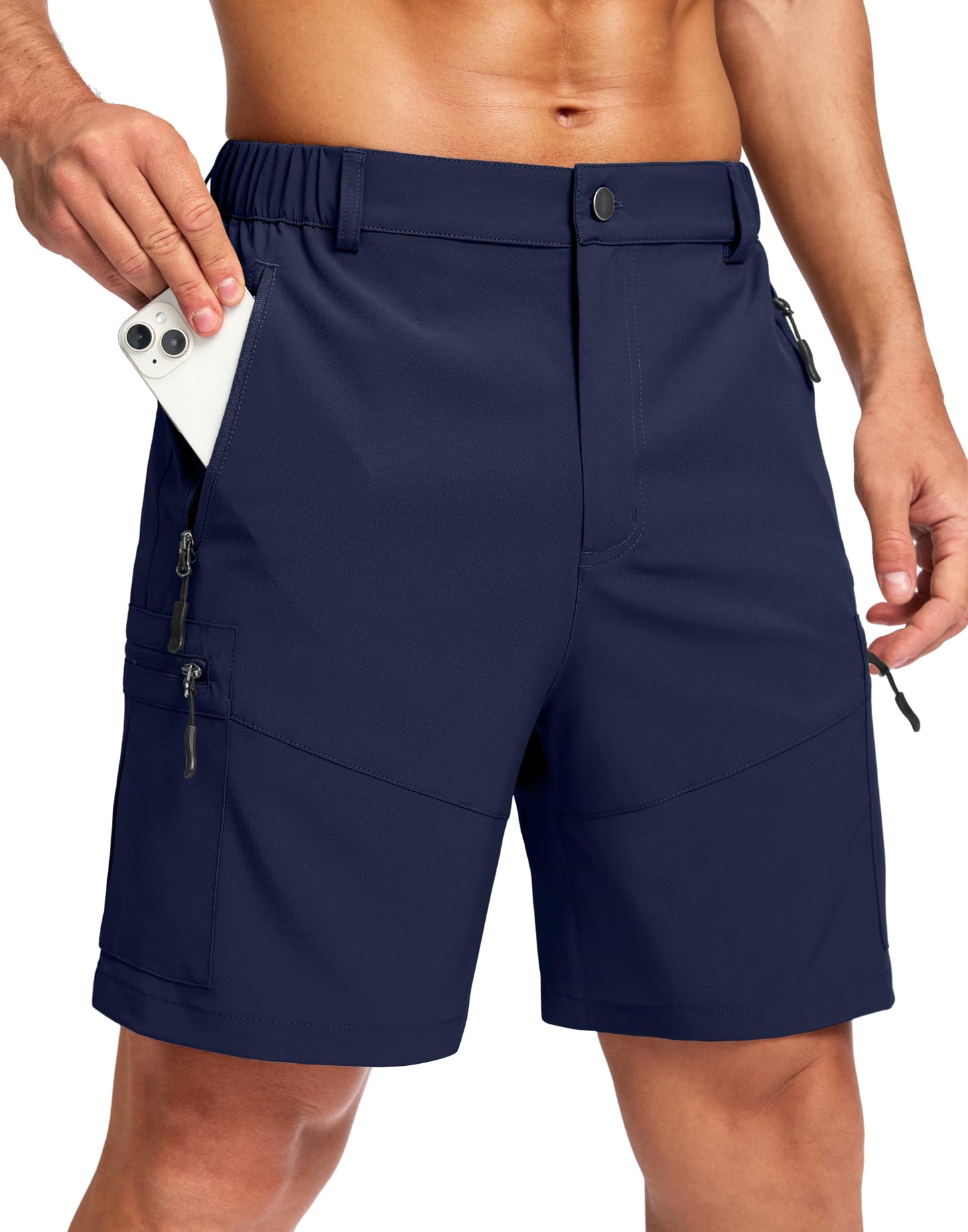 Men's Hiking Cargo Shorts 9"/7"/11" Lightweight Outdoor Shorts for Men Trip Golf Camping Casual with 5 Zipper Pockets