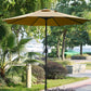 9' Patio Umbrella Outdoor Table Umbrella with 8 Sturdy Ribs (Tan)
