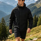Men Lightweight Waterproof Rain Jacket Hooded Windbreaker Packable Outdoor Coat for Golf Running Hiking Travel