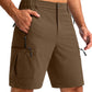 Men's Hiking Cargo Shorts 9"/7"/11" Lightweight Outdoor Shorts for Men Trip Golf Camping Casual with 5 Zipper Pockets